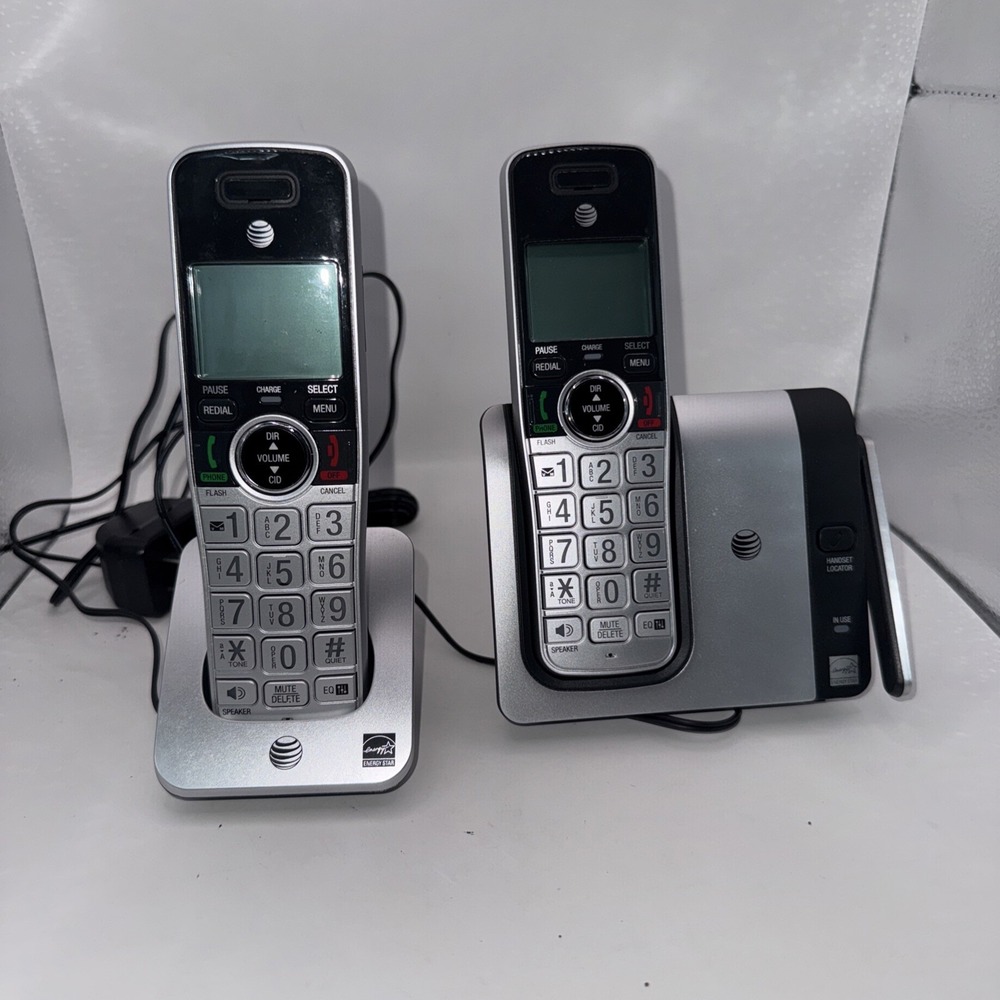 AT&T 2 Handset Cordless Phone System CL81214 Dwk51